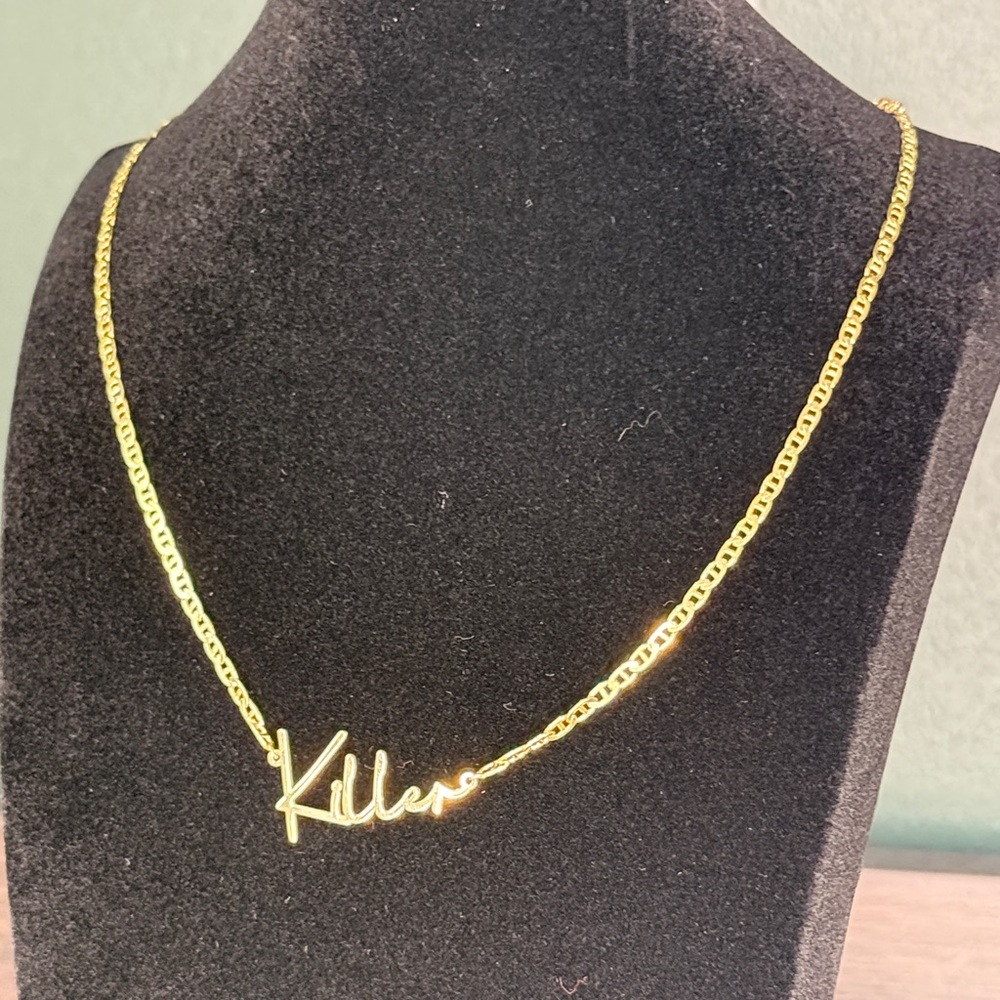 KILLER necklace Yellow Gold Vermeil over Solid Sterling Silver - Picture 3 of 3